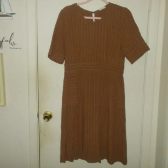 orange creek dress Orange Creek Dress Sz Lg Cream & White Layered Midi Length Cottage Granny  Core